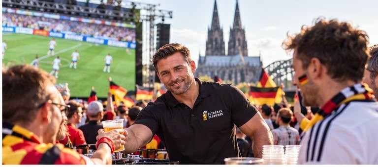 Fußball und Public Viewing mit Getränke Schommer
